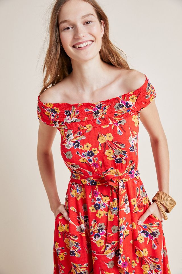 Colloquial Off The Shoulder Dress