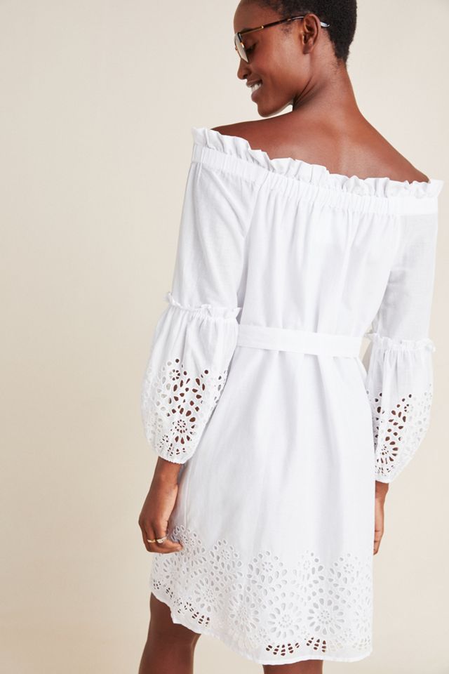 Justine Off-The-Shoulder Laser-Cut Dress #2