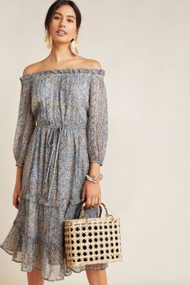 Kira Off-The-Shoulder Peasant Dress