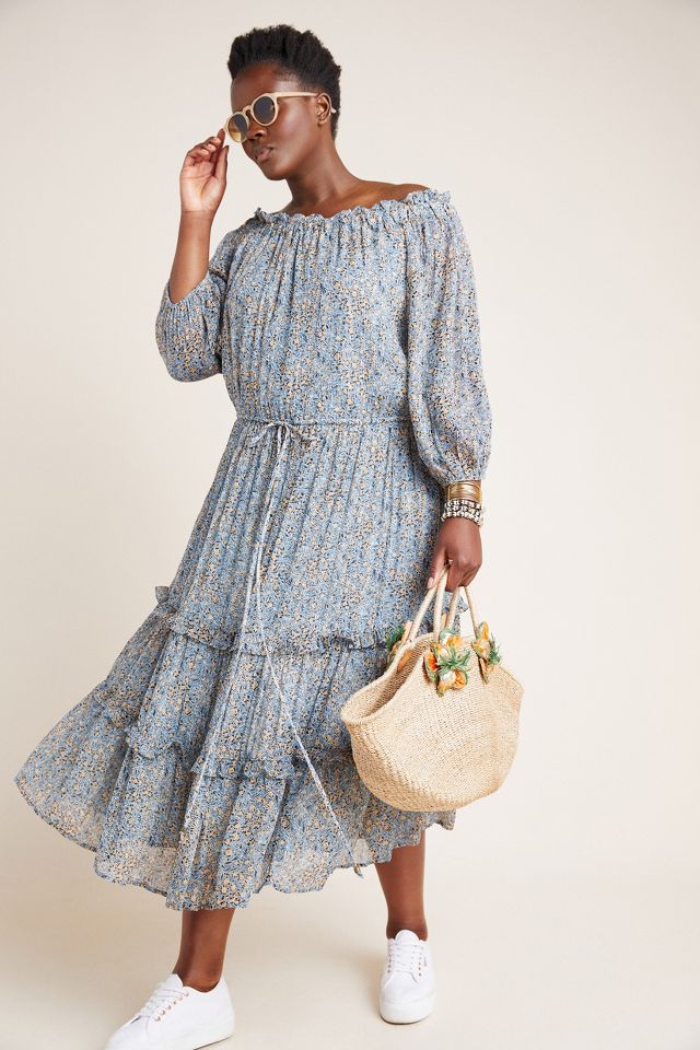 Anthropologie peasant dress hotsell