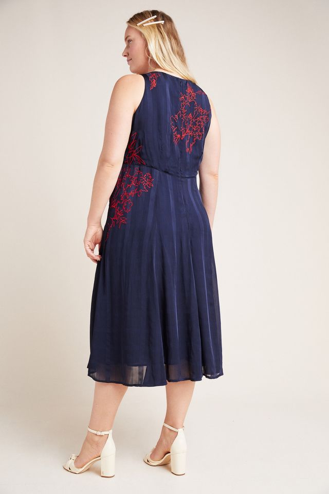 Tanzine embroidered 2025 midi dress