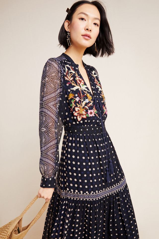 Cassidy Embroidered Maxi Dress #1