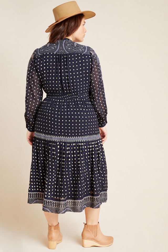 Maeve Cassidy Embroidered Midi Dress #6