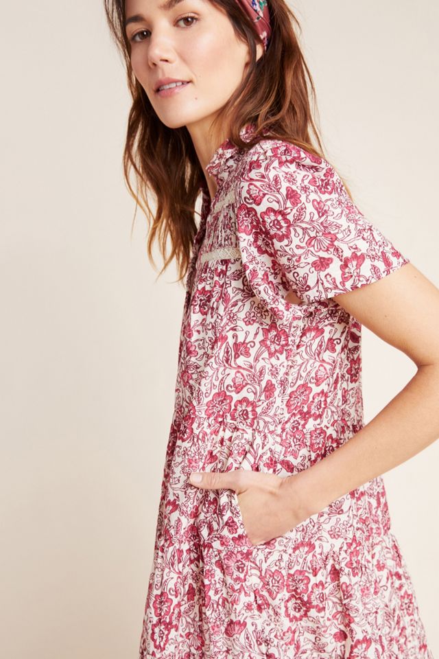 Anthropologie Georgina Tiered Shirtdress