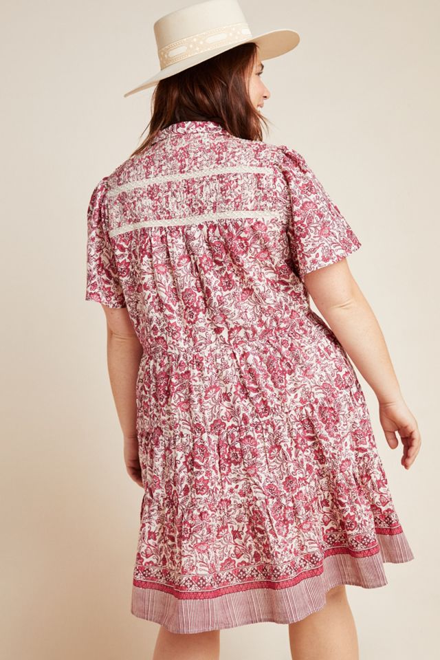 Anthropologie Georgina Tiered Shirtdress