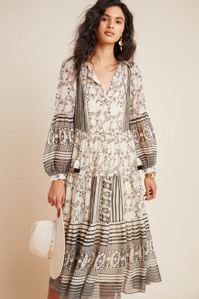 chinese dress ladies Eucalyptus Glow Midi Dress– Teuta Matoshi main image 1
