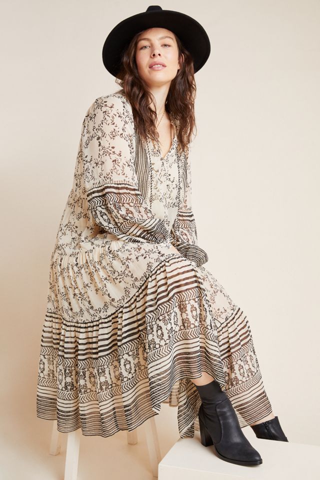 Talulah Tiered Midi Dress | Anthropologie