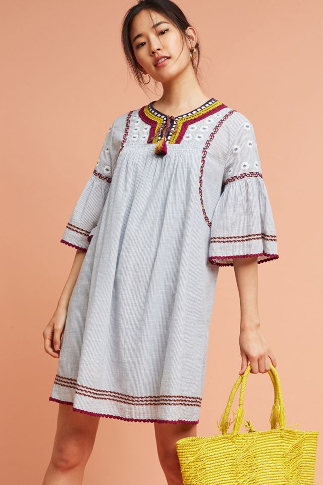 Yarn Embellished Tunic Dress #1