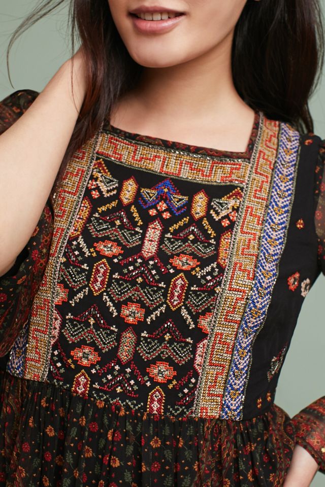 Munro Embroidered Tunic Dress #1
