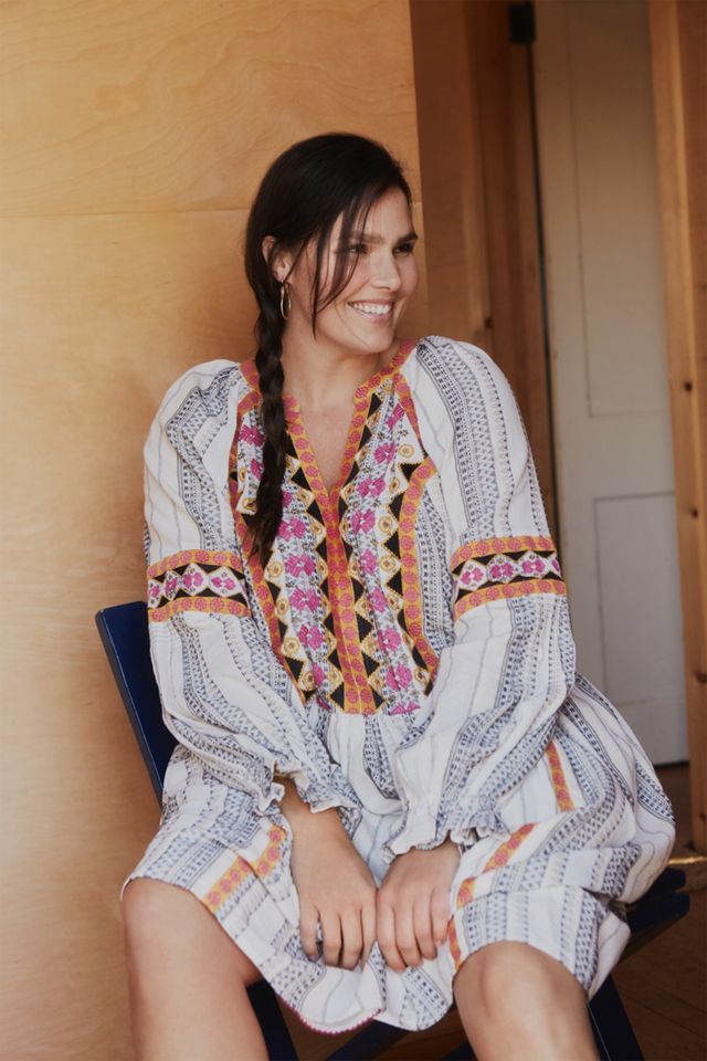 Lottie Embroidered Mini Dress