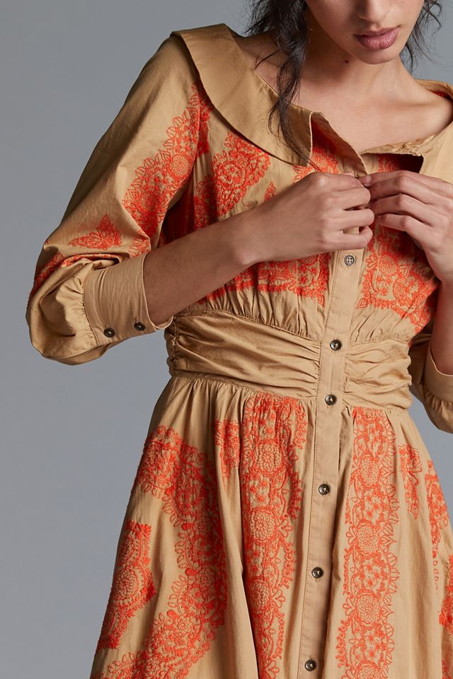 Maeve Embroidered Midi Dress #2