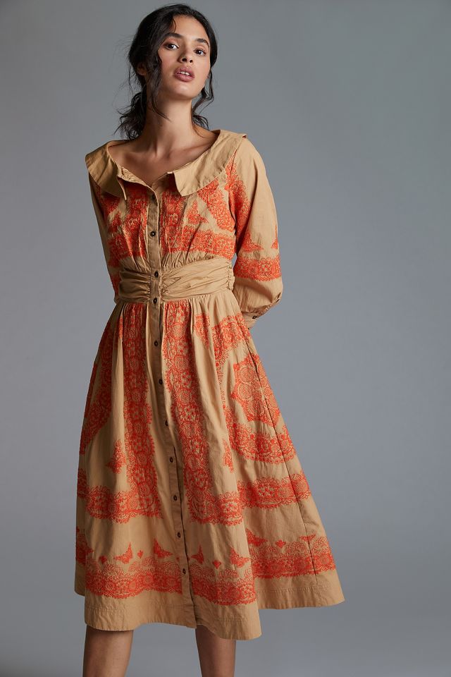 Anthropologie embroidered outlet dress