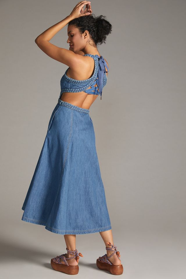 Pilcro Square-Neck Midi Dress #2