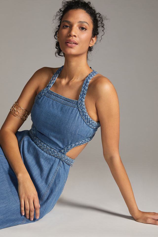 Pilcro Square-Neck Midi Dress #3