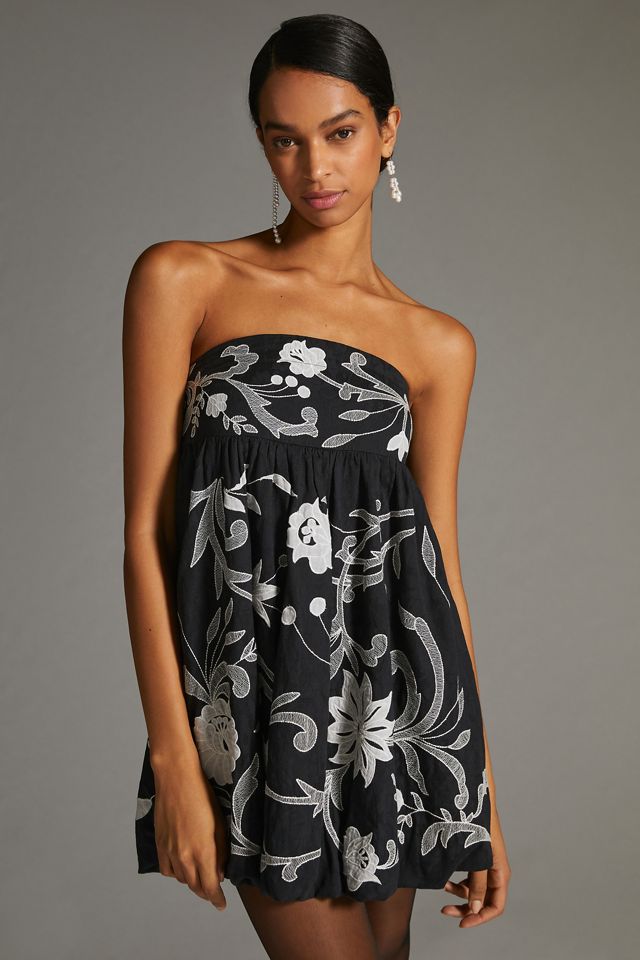 Maeve Strapless Bow Mini Dress Anthropologie