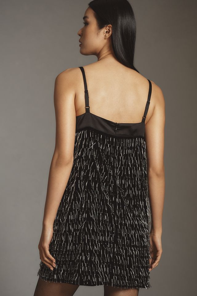 By Anthropologie Sweetheart Fringe Shift Mini Dress #2