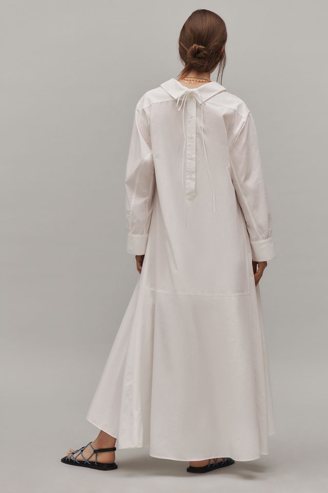 By Anthropologie Long-Sleeve Maxi Shirt Dress #1