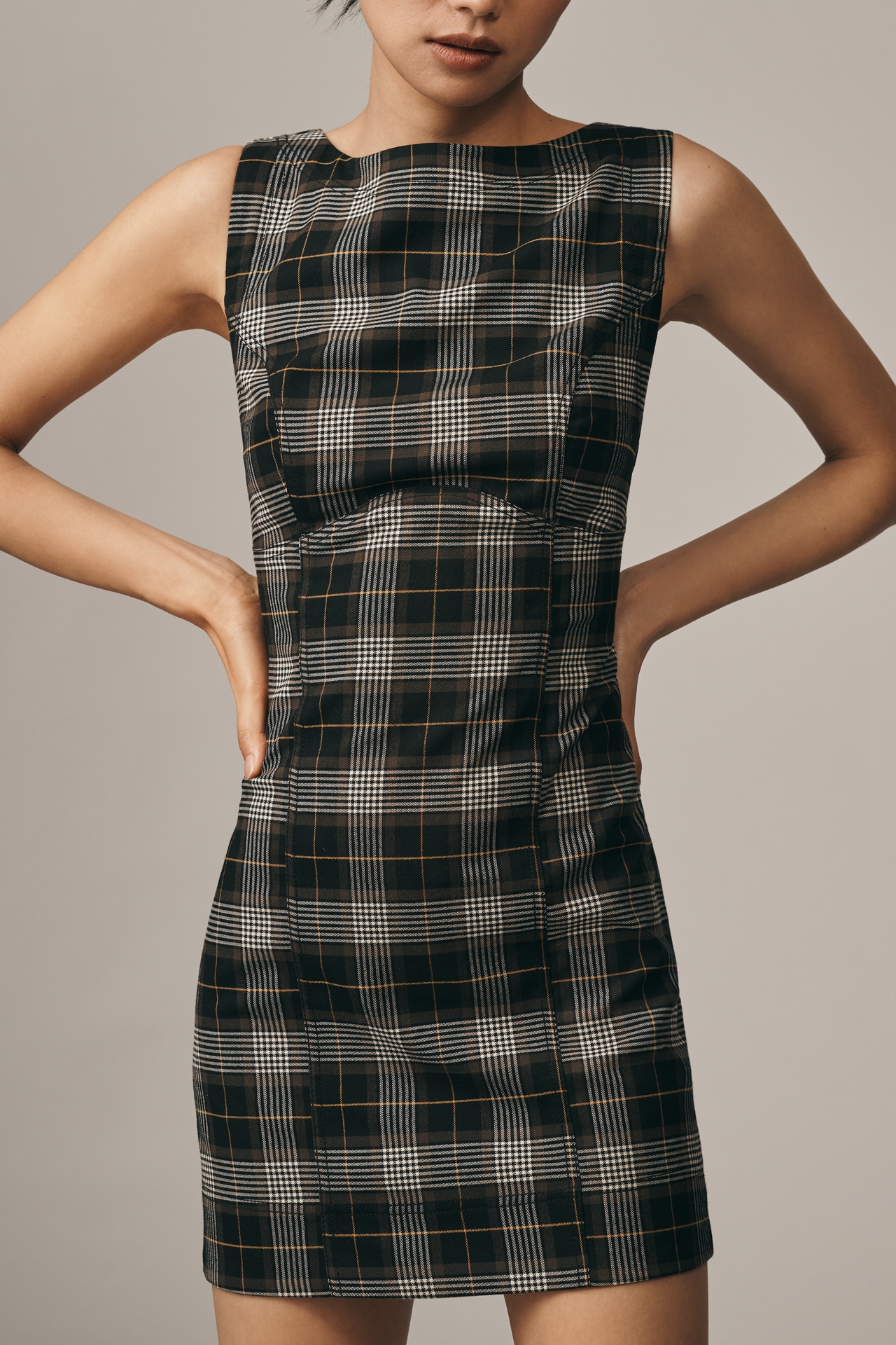 The Percie Plaid Mini Dress by Pilcro