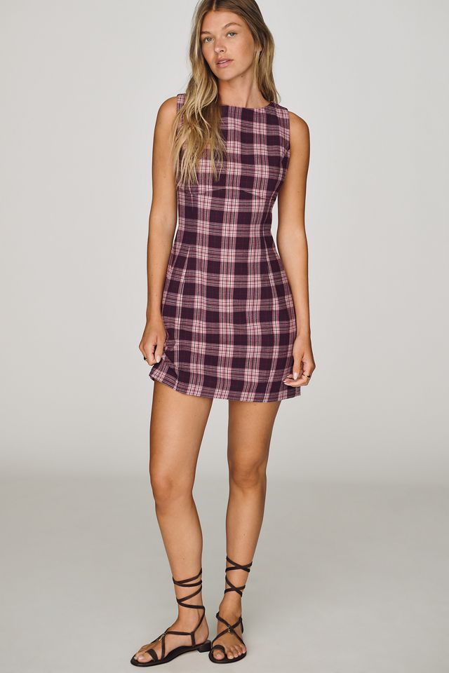 Percie Plaid Mini Dress by Pilcro #1