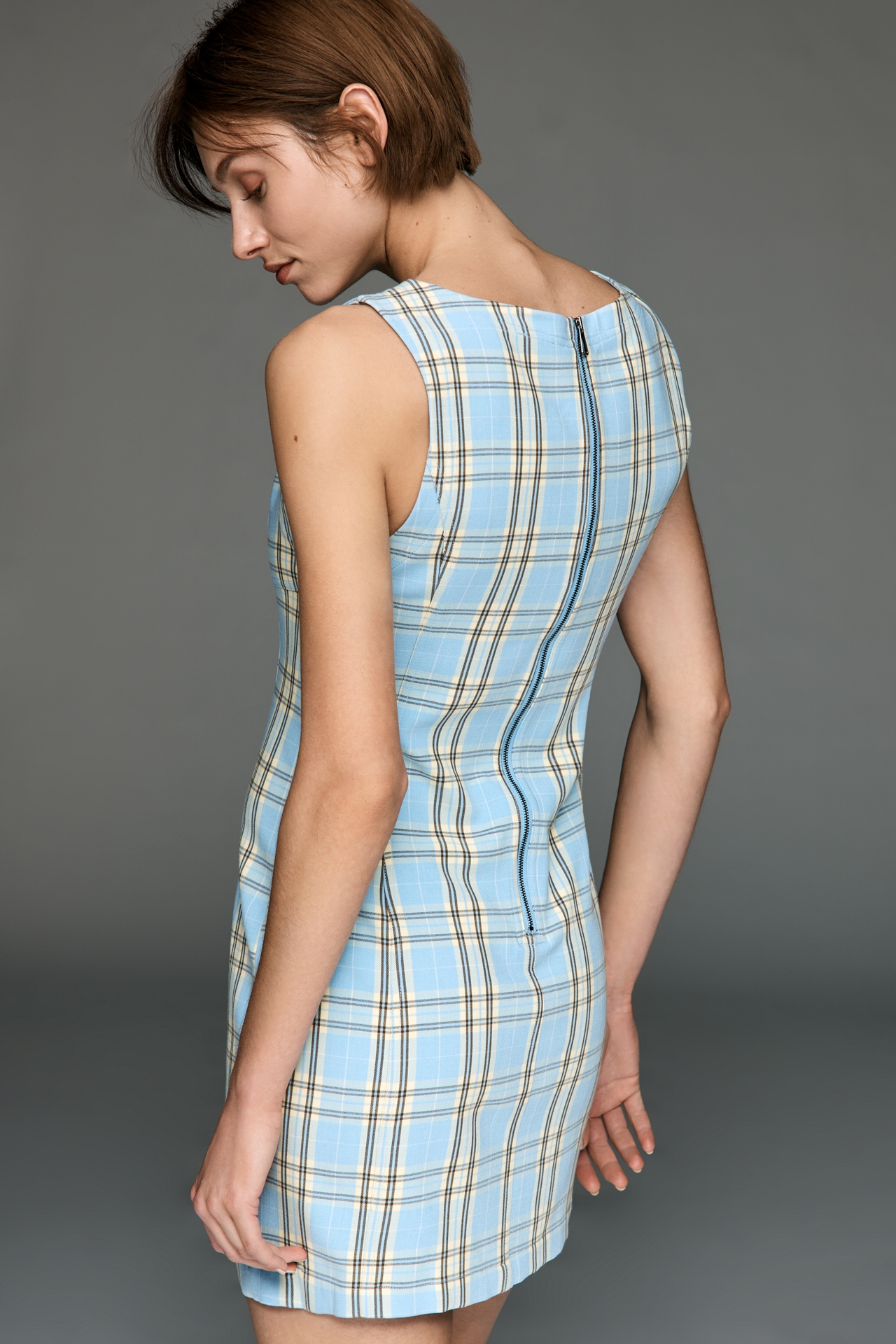 Percie Plaid Mini Dress by Pilcro