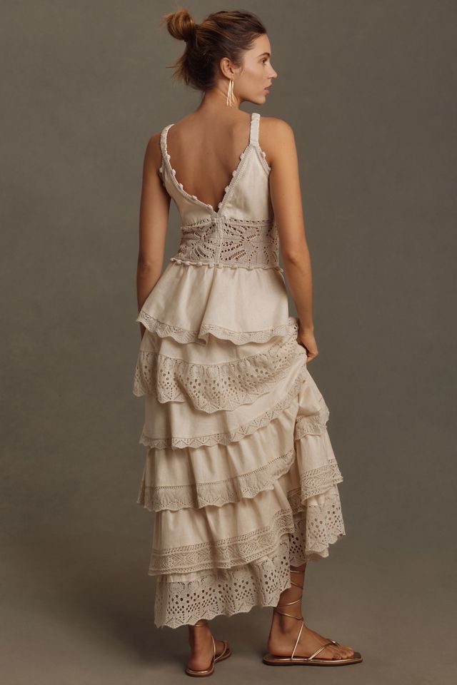 Cecilia Prado V-Neck Tiered Maxi Dress #1