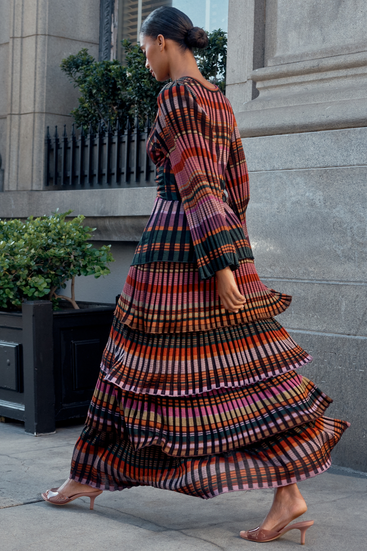 Cecilia Prado Deep V Tiered Maxi Dress