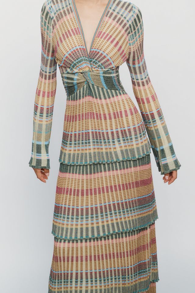 Cecilia Prado Deep V Tiered Maxi Dress #1