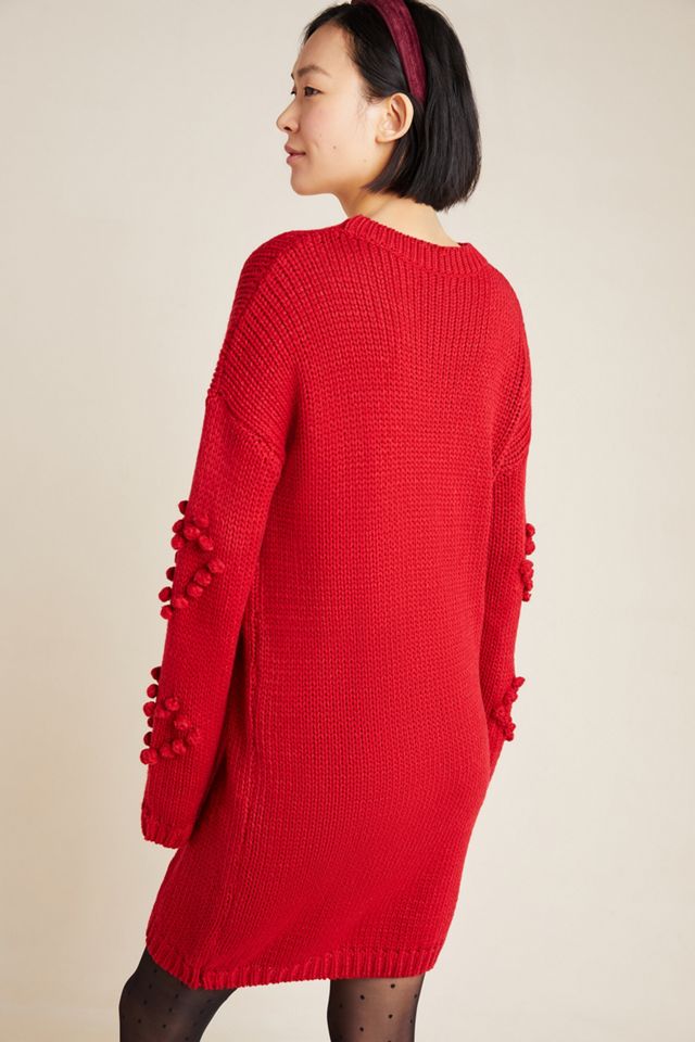 Pommed Hearts Sweater Mini Dress #1