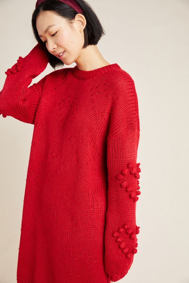 Pommed Hearts Sweater Mini Dress #2
