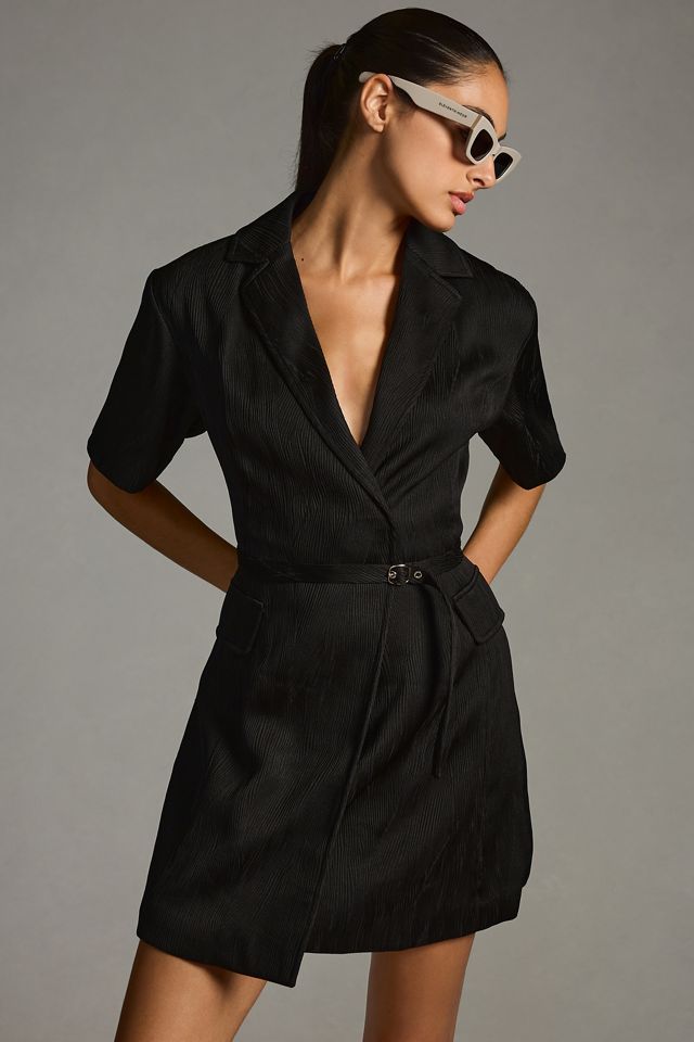 4SI3NNA Lorenzo Short-Sleeve Belted Blazer Dress | Anthropologie