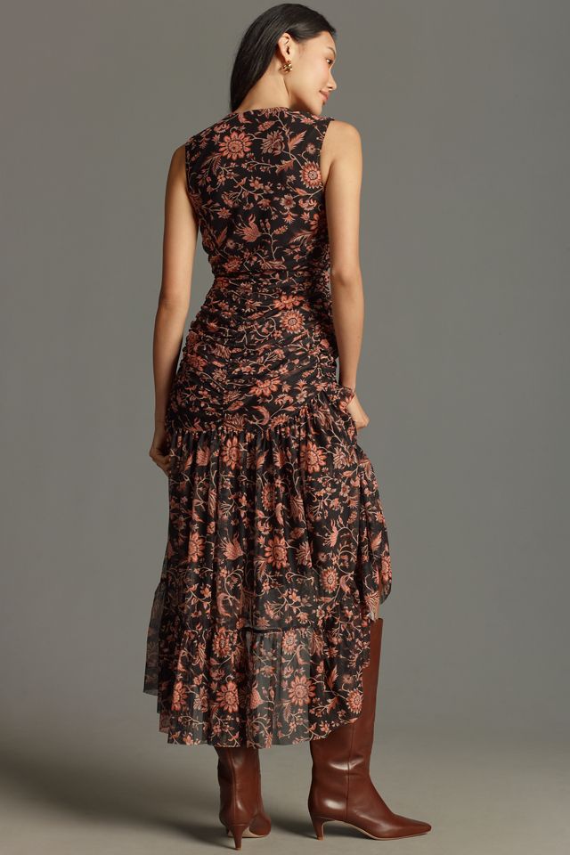 4SI3NNA V-Neck Sleeveless Midi Dress #3