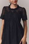 en elly lace short-sleeve mini babydoll dress En Elly Lace Short-Sleeve Mini Babydoll Dress