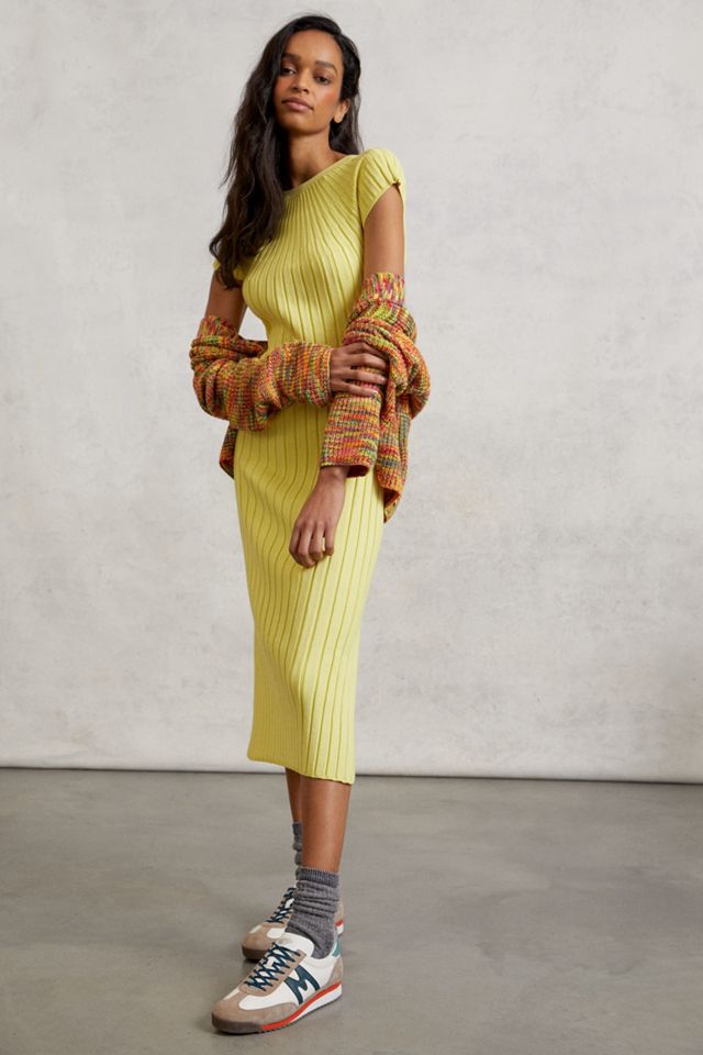 knee length dresses for ladies Buttercup Midi DRESS-SUNBURST Stripes S