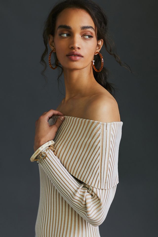 off the shoulder sweater midi dress Olivia Cinnamon Off Shoulder Sweater Mini Dress - XL Size - Women's Dresses
