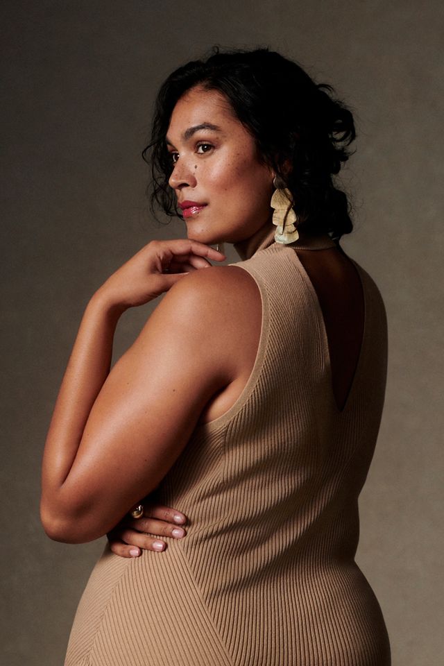 Mock Neck Midi Dress #8