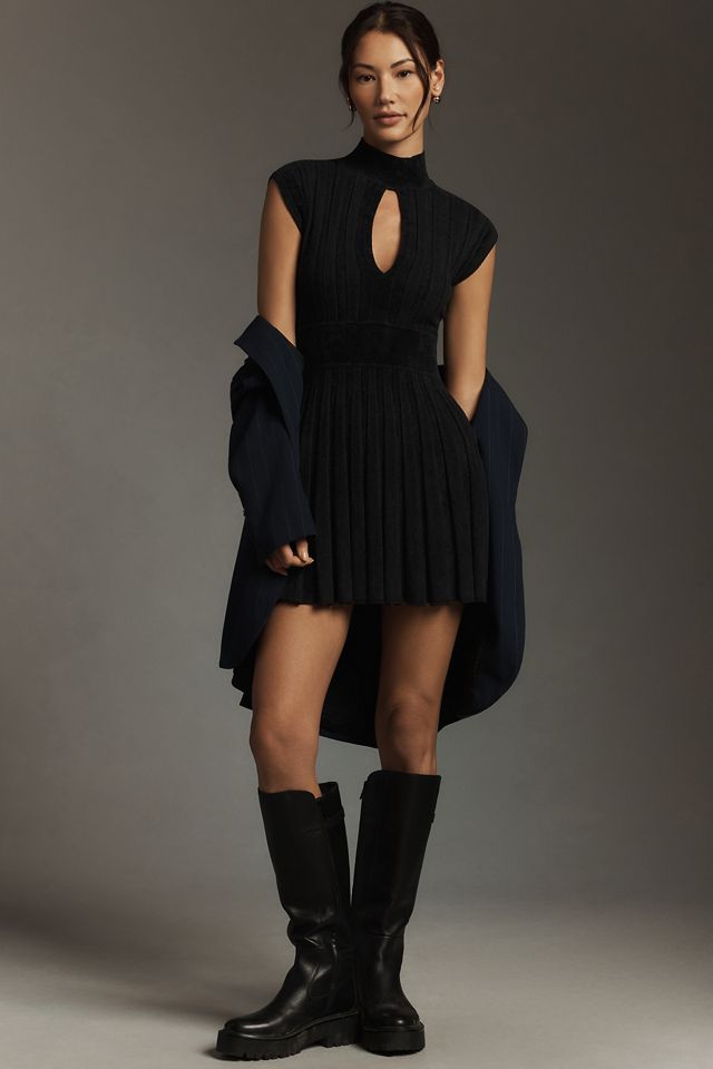 By Anthropologie Mock-Neck Cutout Mini Dress #2