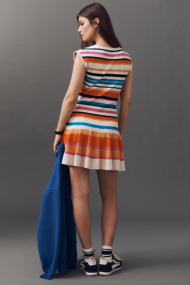 Maeve Ribbed Sweater Fit & Flare Mini Dress #3