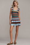 By Anthropologie Ribbed Sweater Fit & Flare Mini Dress