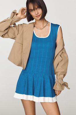 drop waist sweater dress Mock-neck Drop-waist Midi Natural Medium have Ribbed Long Sleeve Crewneck Drop Waist Flare Dress Rylan Cinched Waist Sweater Dress