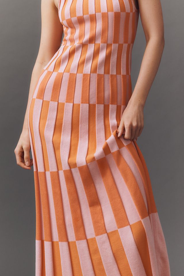 By Anthropologie Sleeveless Mock-Neck Sweater Column Midi Dress #1