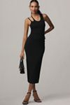 By Anthropologie Asymmetric Cut-Out Slim Sweater Midi Dress