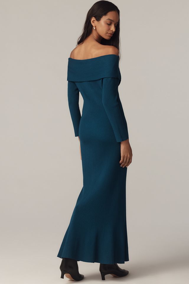 By Anthropologie Off-Shoulder Slim Sweater Dress #5