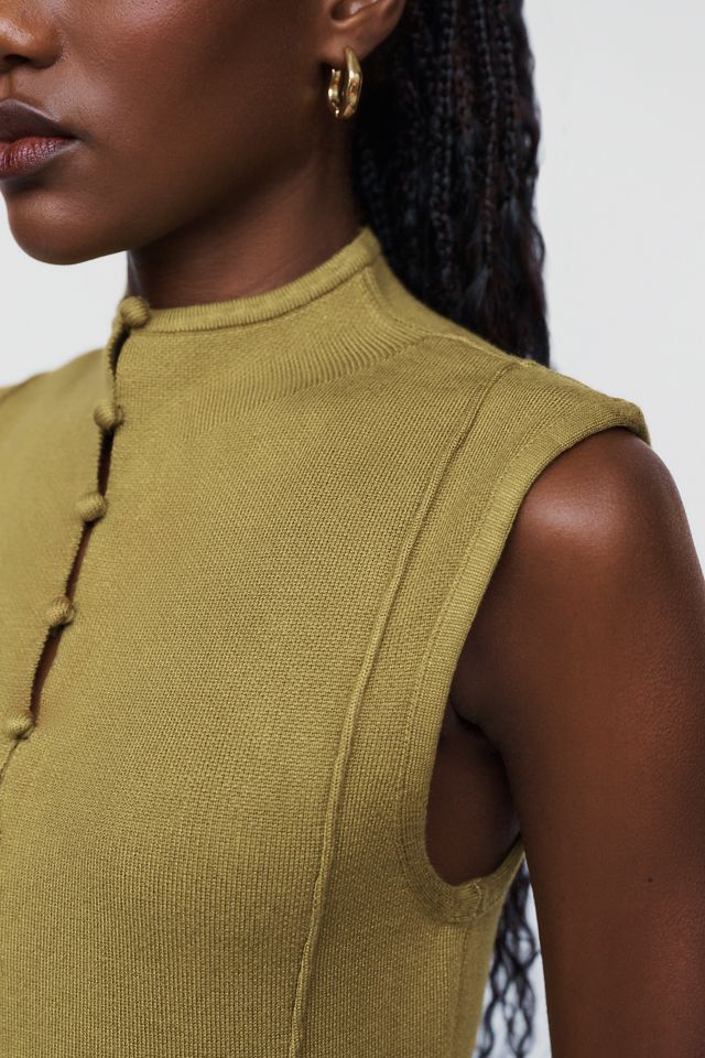 By Anthropologie Mock Neck Sweater Mini Dress #3