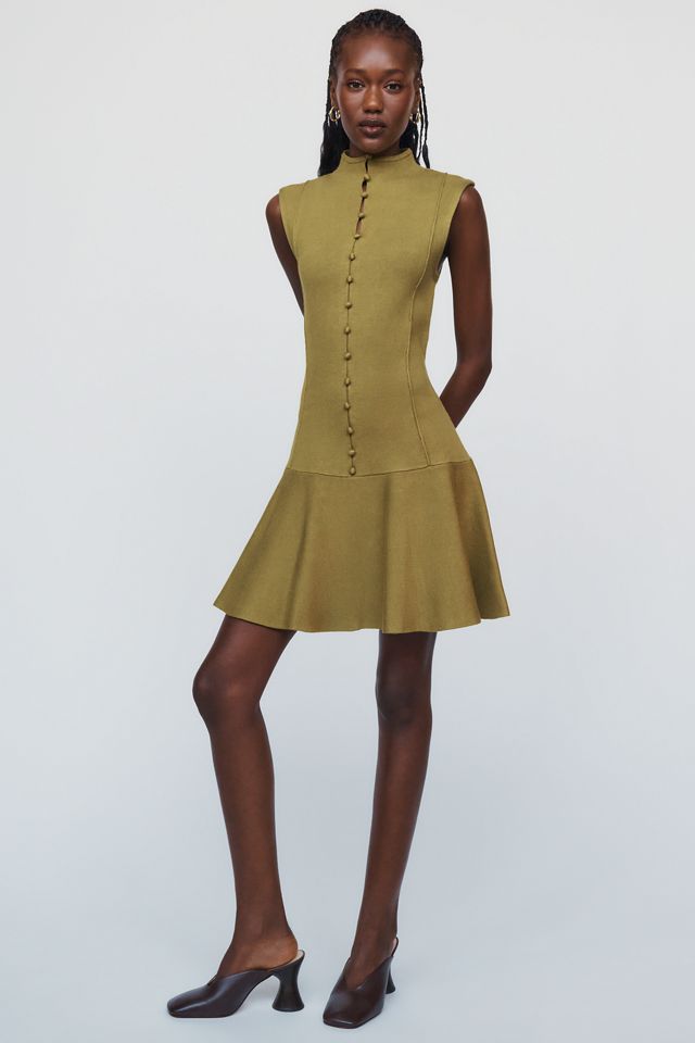 By Anthropologie Mock Neck Sweater Mini Dress #1