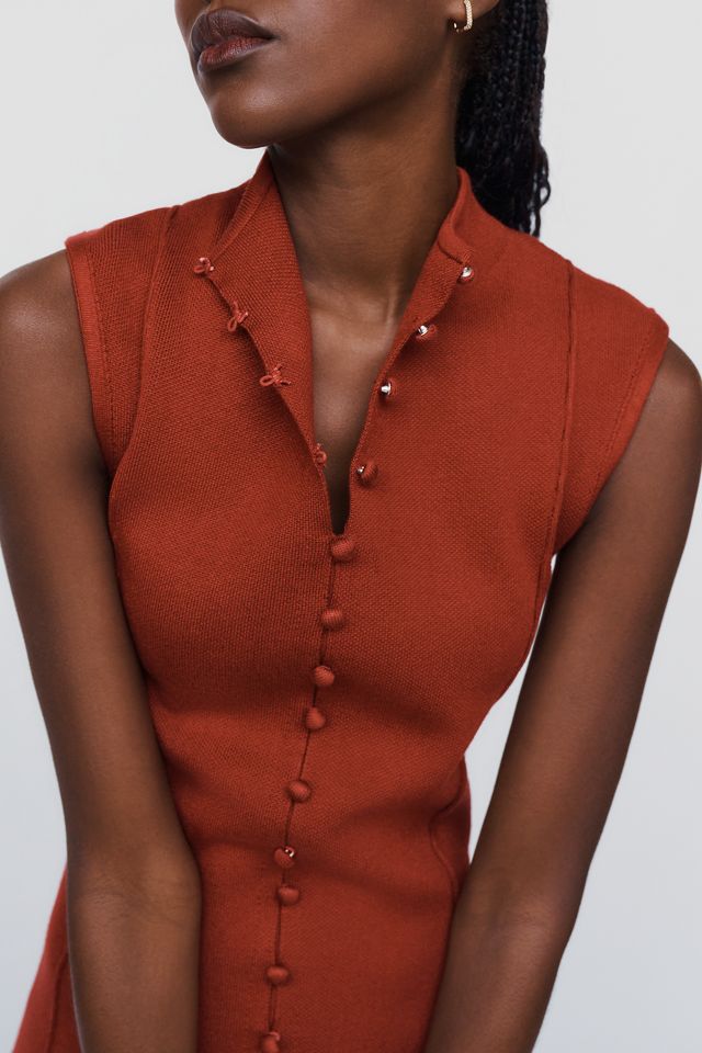 By Anthropologie Mock Neck Sweater Mini Dress #3