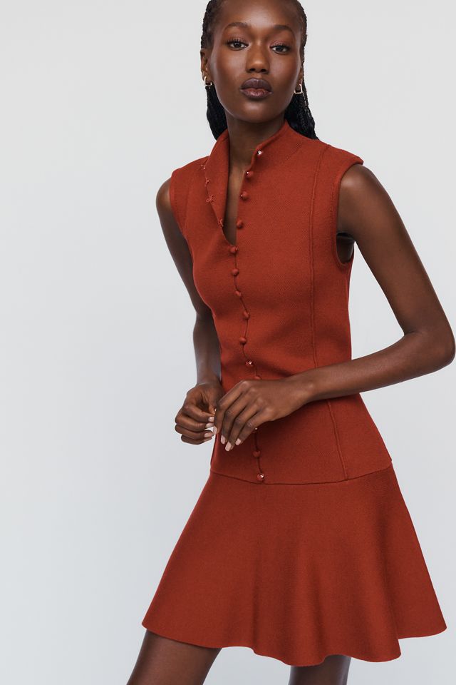 By Anthropologie Mock Neck Sweater Mini Dress #1