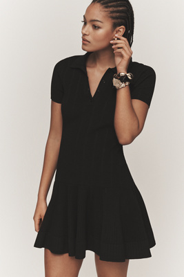 Maeve Short-Sleeve Polo Mini Dress