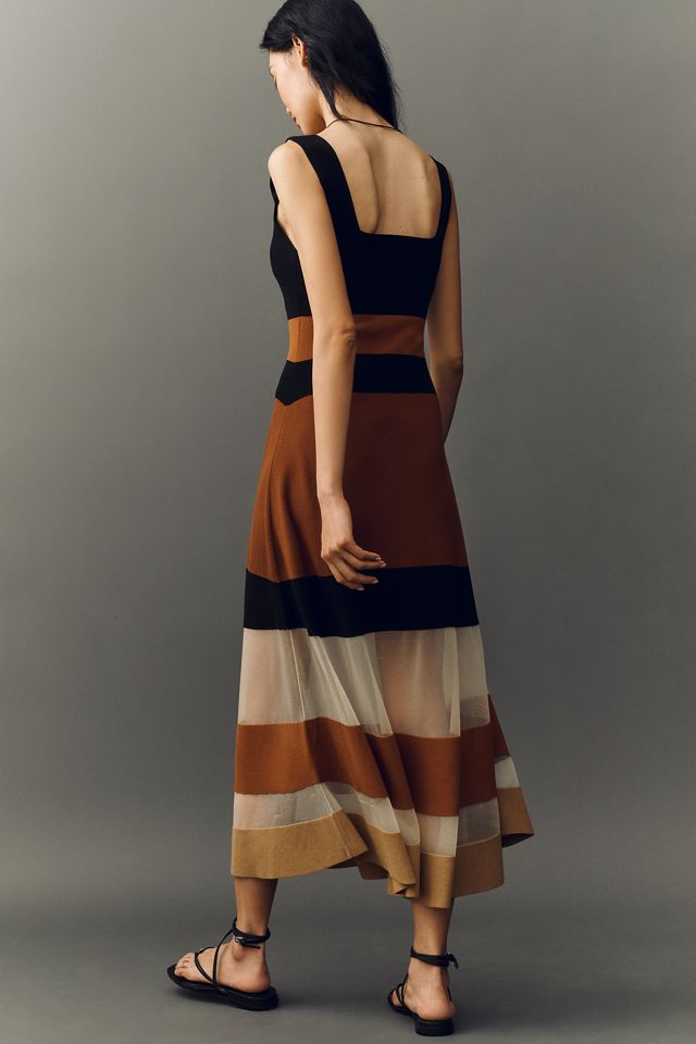 Maeve Sleeveless Blocked Sweater Dress #2