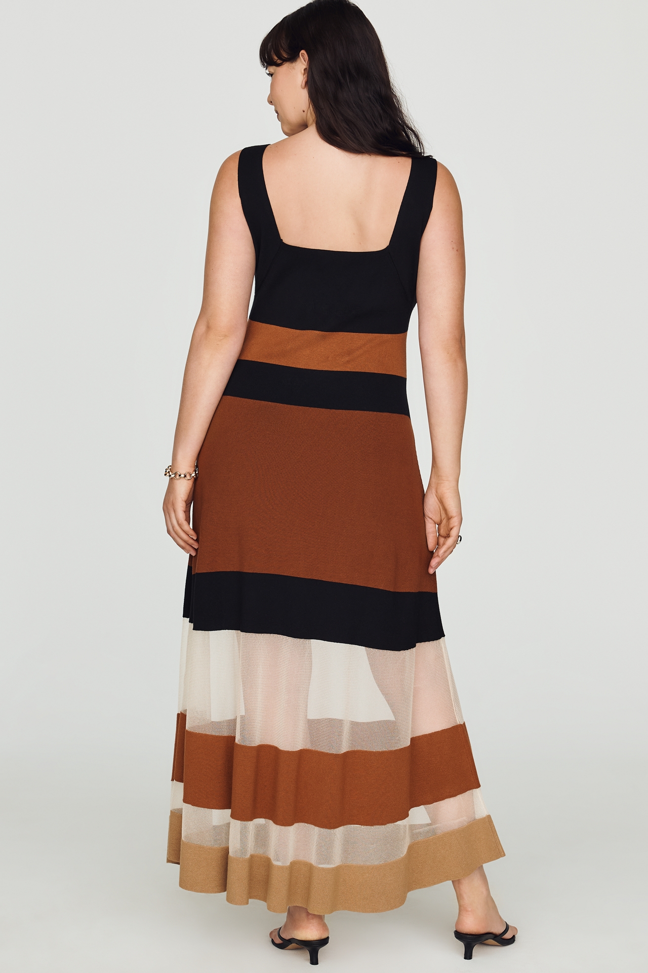 Maeve Sleeveless Blocked Sweater Dress