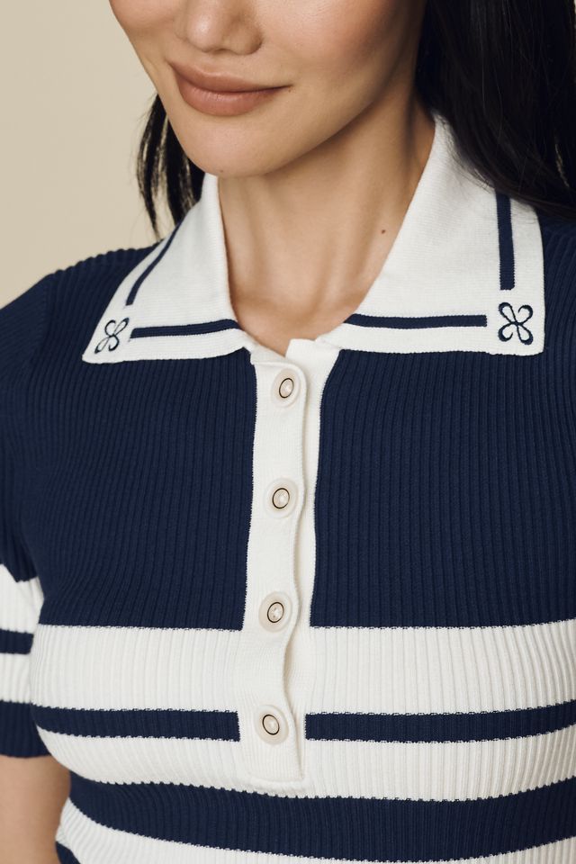 Maeve Collared Mini Sweater Dress #1